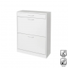 ZAPATERO BÁSICO BLANCO CON 2 PUERTAS ABATIBLES Y CAJÓN