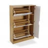 ZAPATERO 4 PUERTAS BLANCO MADERA 80 CM