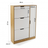 ZAPATERO 4 PUERTAS BLANCO MADERA 80 CM