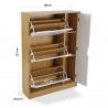 ZAPATERO 4 PUERTAS BLANCO MADERA 80 CM