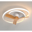 LAMPARA VENTILADOR DE TECHO SILENCIOSO OCEAN BLANCO-MADERA