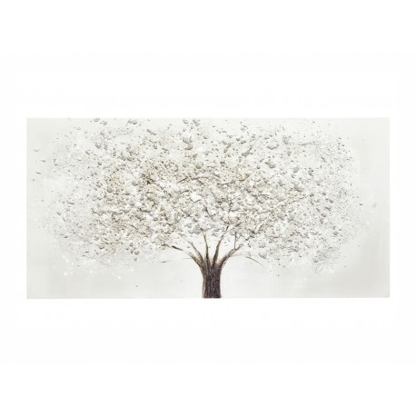 ÓLEO ÁRBOL RELIEVE TEXTURA GRANULADA