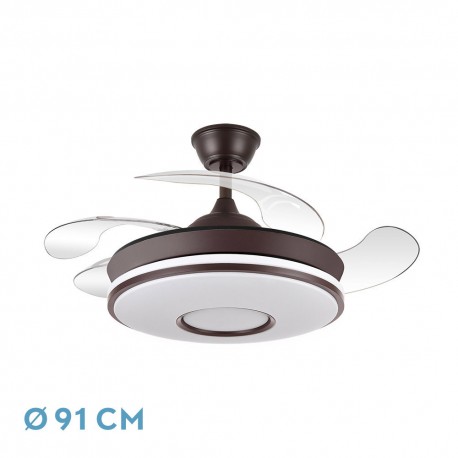 VENTILADOR DANI MINI MARRON 59W 4 ASPAS
