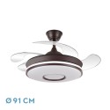 VENTILADOR DANI MINI MARRON 59W 4 ASPAS