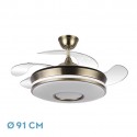 VENTILADOR DANI MINI CUERO 59W 4 ASPAS