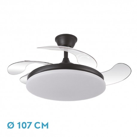 VENTILADOR DC TRIDENTE NEGRO 59W 4 ASPAS