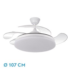 VENTILADOR DC TRIDENTE BLANCO 59W 4 ASPAS