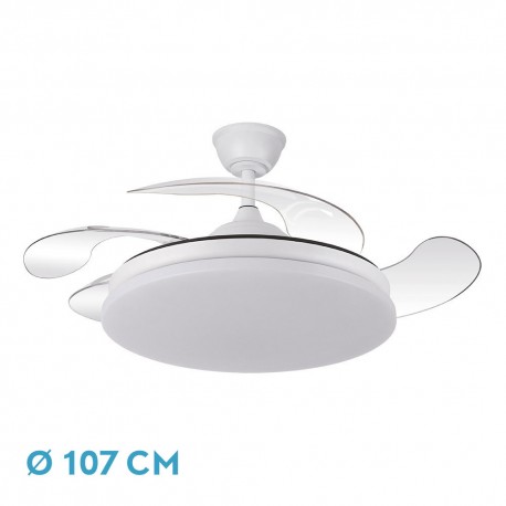 VENTILADOR DC TRIDENTE BLANCO 59W 4 ASPAS