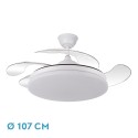 VENTILADOR DC TRIDENTE BLANCO 59W 4 ASPAS