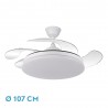 VENTILADOR DC TRIDENTE BLANCO 59W 4 ASPAS