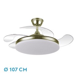 VENTILADOR DC TRIDENTE NIQUEL 59W 4 ASPAS