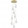 COLGANTE 8LPORTILE LATÓN-OPAL 8 X 40W E-14