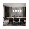 LÁMPARA DE TECHO ALARGADA LATÓN-OPAL PORTILE 4 LUCES.Puede ir tanto en un salón como en una habitación, o incluso en una subida 