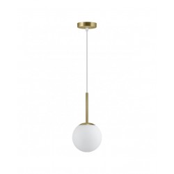 COLGANTE 1LPORTILE LATÓN-OPAL 15 CM