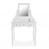 TOCADOR GLAM BLANCO CON LUZ REGULABLE