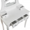 TOCADOR GLAM BLANCO CON LUZ REGULABLE