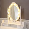 TOCADOR BLANCO CON TABURETE Y LUCES LED CHARM