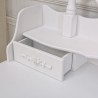 TOCADOR BLANCO CON TABURETE Y LUCES LED CHARM