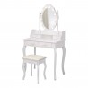 TOCADOR BLANCO CON TABURETE Y LUCES LED CHARM