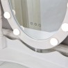 TOCADOR BLANCO CON TABURETE Y LUCES LED GLOW