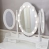 TOCADOR BLANCO CON TABURETE Y LUCES LED GLOW