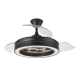 VENTILADOR DE TECHO SILENCIOSO CON APP NEGRO/MADERA CUPIDO 55W