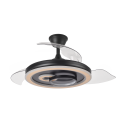 VENTILADOR DC NEGRO/MADERA SULTÁN 68W