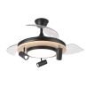 VENTILADOR DC NEGRO/MADERA GLADIATOR 35+15W