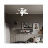 BOMBILLA VENTILADOR BLANCO 5 ASPAS 40 CM NANO. s una bombilla ventilador que puedes colocar en cualquier lámpara con casquillo E