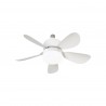 BOMBILLA VENTILADOR BLANCO 5 ASPAS 40 CM NANO. s una bombilla ventilador que puedes colocar en cualquier lámpara con casquillo E