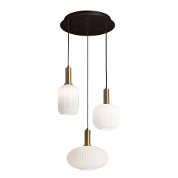 LAMPARA OPAL ORO 3L 40 CM