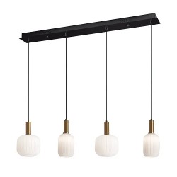 LAMPARA ALARGADA OPAL ORO 4L 100CM