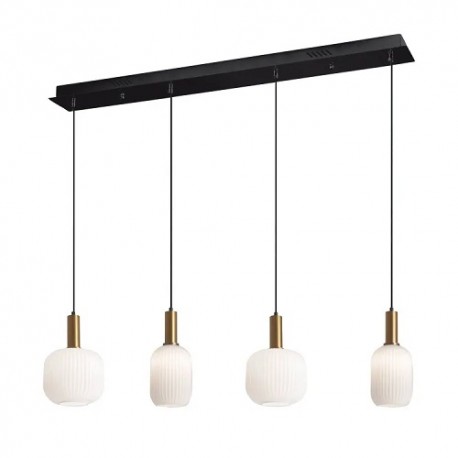 LAMPARA ALARGADA OPAL ORO 4L 100CM