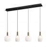 LAMPARA ALARGADA OPAL ORO 4L 100CM