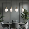 LAMPARA ALARGADA OPAL ORO 4L 100CM