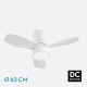 VENTILADOR DE TECHO SILENCIOSO CON LUZ BLANCO