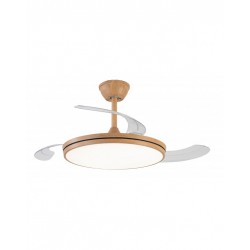VENTILADOR DC EXTRAPLANO MADERA BROOKLYNG