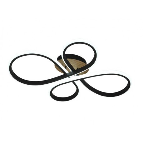 PLAFON 88W CON MANDO A DISTANCIA NEGRO/MADERA BANDEIRA