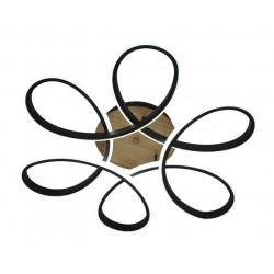 PLAFON 130W CON MANDO A DISTANCIA NEGRO/MADERA BANDEIRA