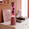 LAMPARA LAVA TOWER ONDAS ROSA Y MARRON