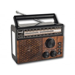 RADIO SOLAR VINTAGE+LINTERNA MADERA DIAL ANALOGICO