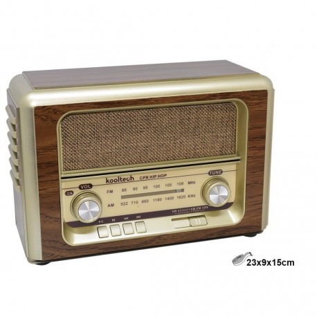 RADIO RETRO HIP HOP NOGAL/CROMADA DIAL ANALÓGICO 2