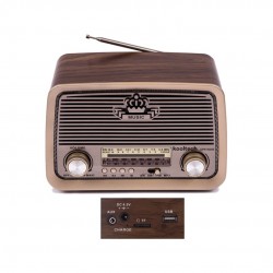 RADIO RETRO INDIE MARRON DIAL ANALÓGICO