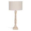 LAMPARA DE MESA CON PANTALLA DE MADERA NATURAL