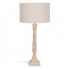 LAMPARA DE MESA CON PANTALLA DE MADERA NATURAL