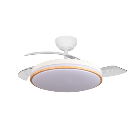 VENTILADOR DE TECHO CON LUZ SILENCIOSO BÁSICO BLANCO RELAMPAGO