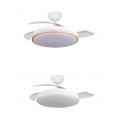 VENTILADOR DE TECHO CON LUZ SILENCIOSO BÁSICO BLANCO RELAMPAGO