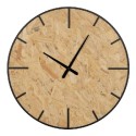 RELOJ DE PARED REDONDO NEGRO MADERA 80 CM