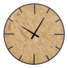 RELOJ DE PARED REDONDO NEGRO MADERA 80 CM