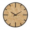 RELOJ DE PARED REDONDO NEGRO MADERA 60 CM